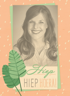 hiep hiep hoera blaadjes vrouw
