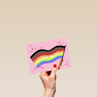 Happy Pride waving flag