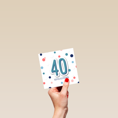 verjaardag kaart stijlvol leeftijd 40