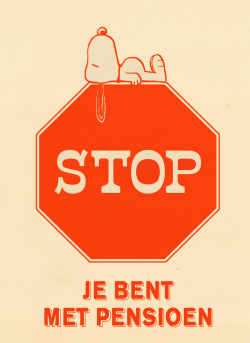 Houten Kaart Pensioen | Hallmark | Houten Kaart Hallmark | Pensioen | Pensioen Kaart Snoopy Stop