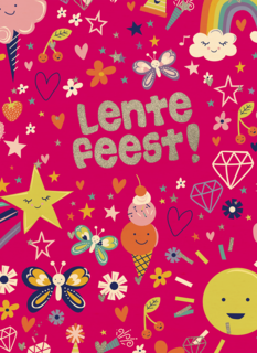 Lentefeest vrolijk roze