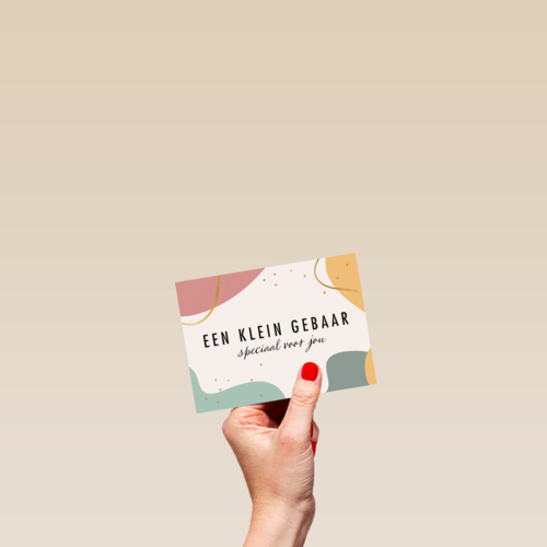 eenkleingebaar kaart een klein gebaar speciaal voor jou
