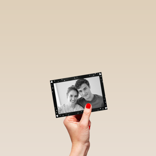 fotokaart zwarte rand strak