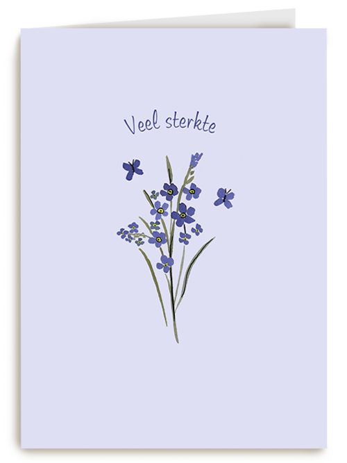 Kaart Hallmark | Condoleance kaarten | Sterkte Kaart Vlinders Bloemen