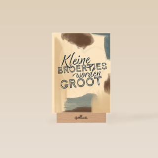 verjaardagskaart met kleine broertjes worden groot