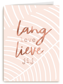 lang leve lieve jij met palmblad patroon