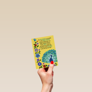 Compliment kaart trots als een pauw mijlpaal