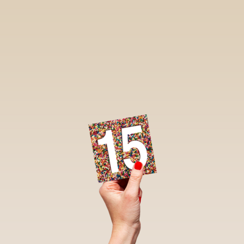 prodo design 15 jaar confetti woohoo