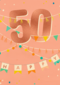 Verjaardagskaart happy 50