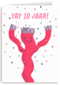 Een feestelijke kaart voor een 10 jarige
