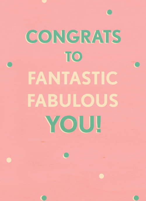 Gefeliciteerdkaart Congrats to fantastic fabulous you
