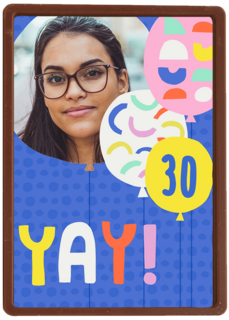 Verjaardagskaart foto blauw 30 yay