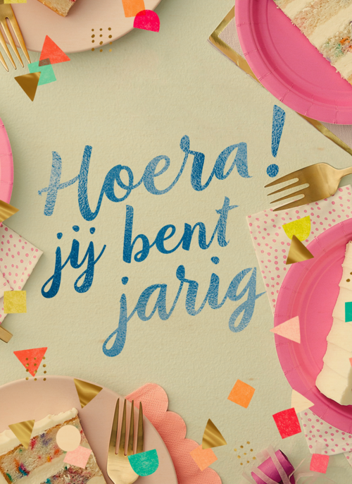 Verjaardagskaart tiener meisje Hoera jij bent jarig