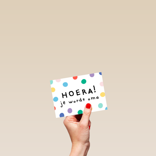 zwanger kleinkind confetti hoera je wordt oma