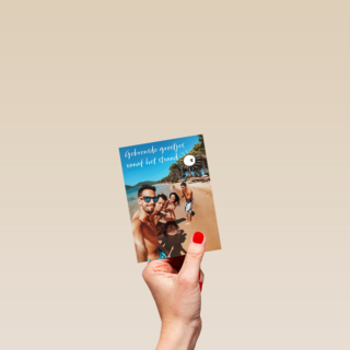 gebronsde groetjes vanaf het strand