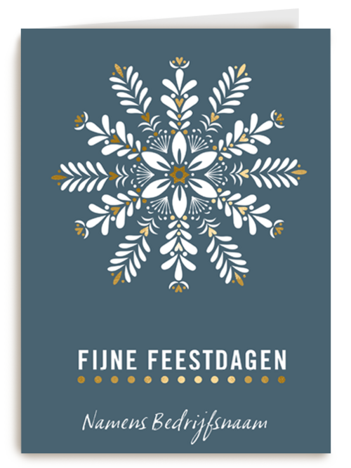 Kerstkaart zakelijk sneeuwvlok