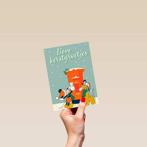 Lieve kerstgroetjes van mickey goofy