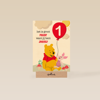Verjaardagskaart Poeh 1 jaar