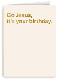Kerstkaart grof birthday jesus