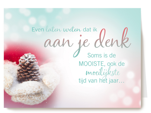 Kerstkaart tekst Ik denk aan je