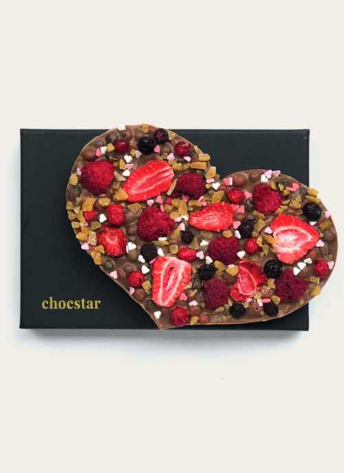 Chocstar Chocolade Hart Bosvruchten | Chocstar Cadeau Chocolade |
