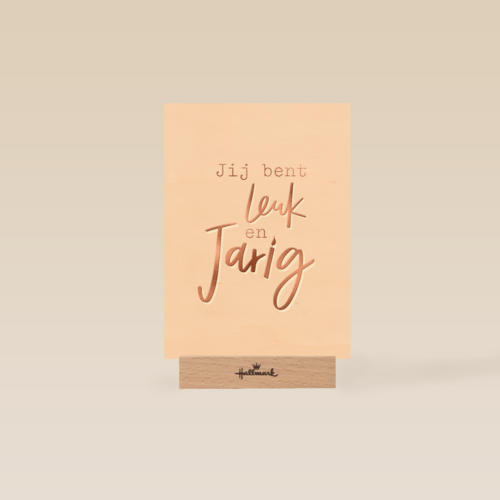 jij bent leuk en jarig in metallic patroon