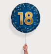 Ballon 18e Verjaardag Blauw Goud Eco