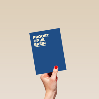 Geslaagd kaart Proost op je brein