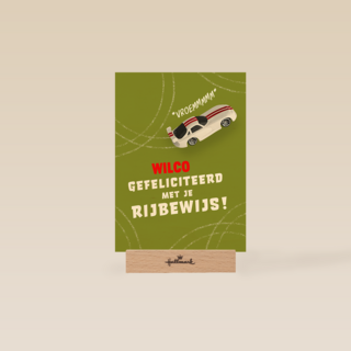 Rijbewijs kaart gefeliciteerd met naam