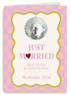 Just Married jullie zeggen ja tegen de liefde