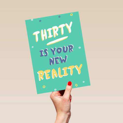 Verjaardagskaart man 30 Thirty is your new reality