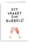 Felicitatie kaart man vrouw dit vraagt om bubbels