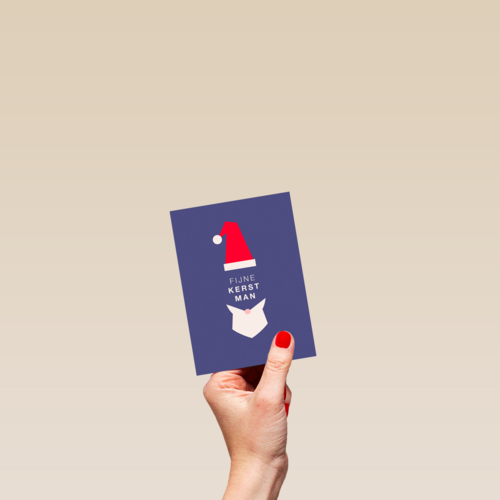 Fijne kerst man kaart