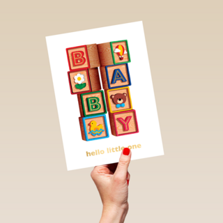 Geboorte felicitatie folio baby blokken
