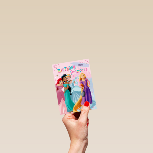 Birthday princess verjaardagskaart Disney prinses