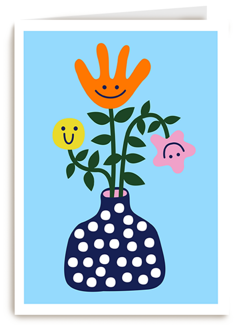 Verjaardagskaart Hallmark | Zomaar Kaartje Vaas Met Bloemen Smileys