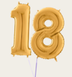Cijferballon 18 Jaar Goud XL