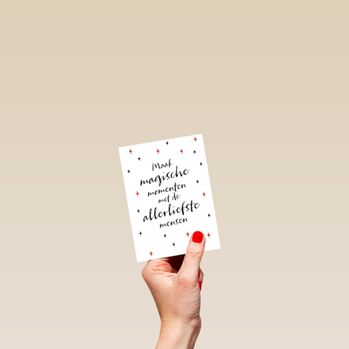 Kerstkaart Maak magische momenten met de allerliefste mensen