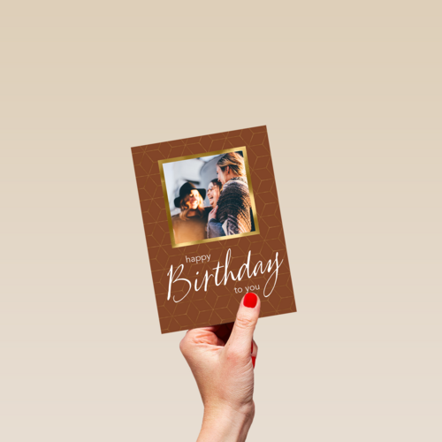 Verjaardag kaart foto stijlvol happy birthday to you
