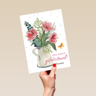 watercolor bloemen in vaas