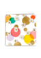Blanco kaart bloemen en confetti