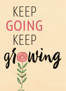 roze bloemetje met quote