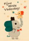 Vaderdagkaart olifantjes eerste Vaderdag