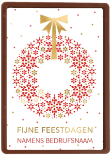 Kerstkaart zakelijk Kerstkrans Aanpasbare tekst