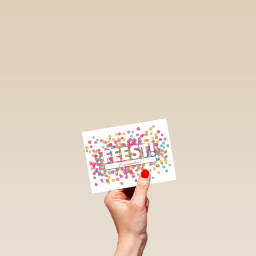 uitnodiging feest confetti roze