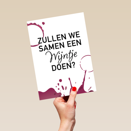 hart onder de riem kaart zullen we samen een wijntje doen