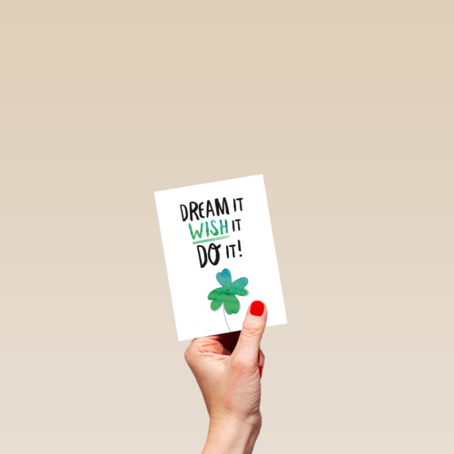groen klavertje vier met quote
