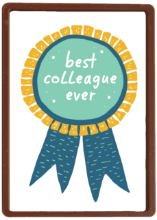 Bedankt kaart thuiswerken best collegue ever groen