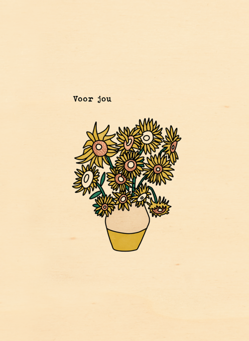 Houten Kaart | Zomaar Bloemetje Voor Jou