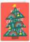Kerstkaart hip Merry Christmas with love